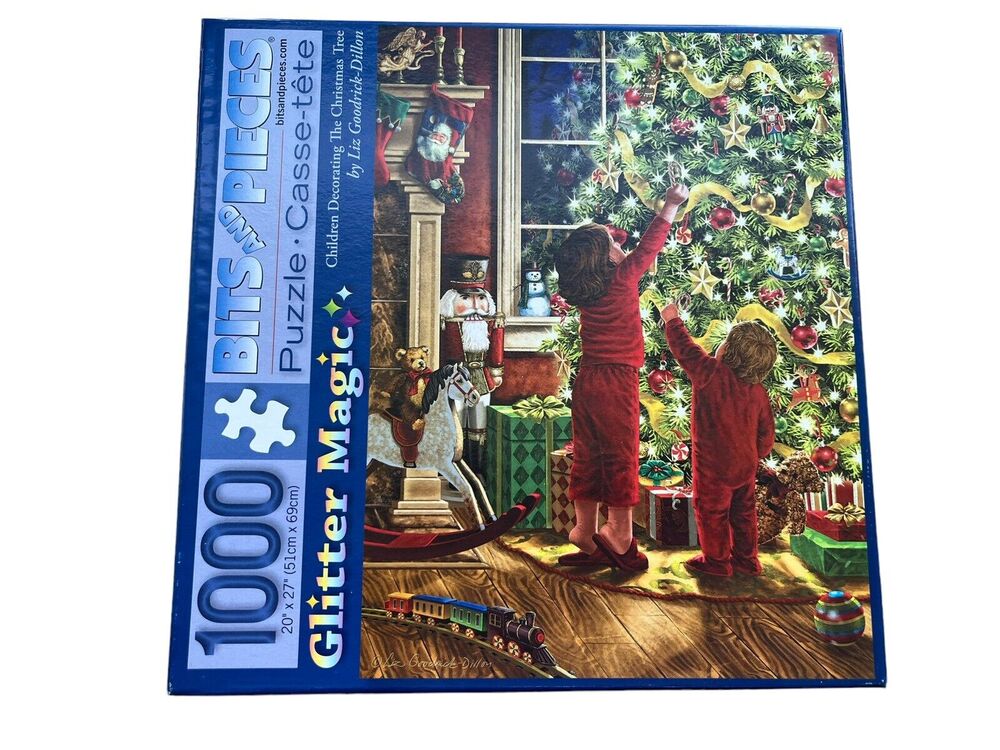 Bits & Pieces Glitter Magic Decorating Christmas Tree 1000 pc Jigsaw Puzzle